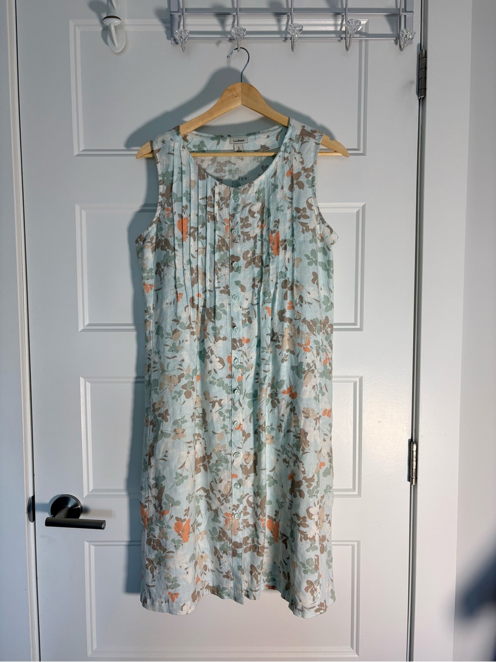L.L. Bean 100% Linen Button Down Dress •size 6• (new, never worn)
